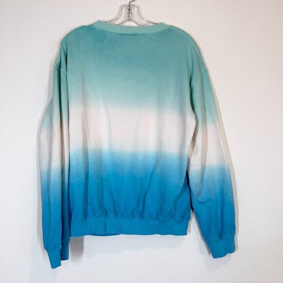 Disney Disneyland Crewneck Sweatshirt Blue Mickey Mouse Ombre Medium - Picture 2 of 7